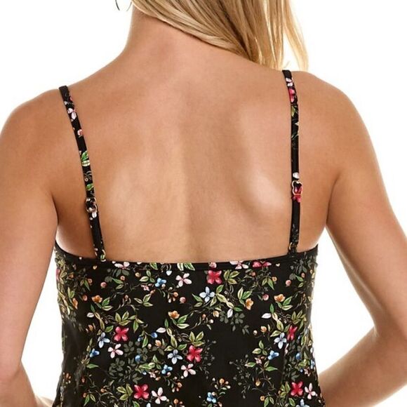 VINCE CAMUTO Women's Knotted Cropped Tankini Top, swimsuit black size S,… - Picture 5 of 12